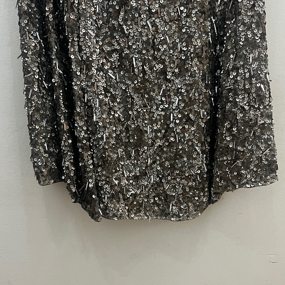 Adrianna Papell strapless sequin A-Line dress - Picture 11 of 12